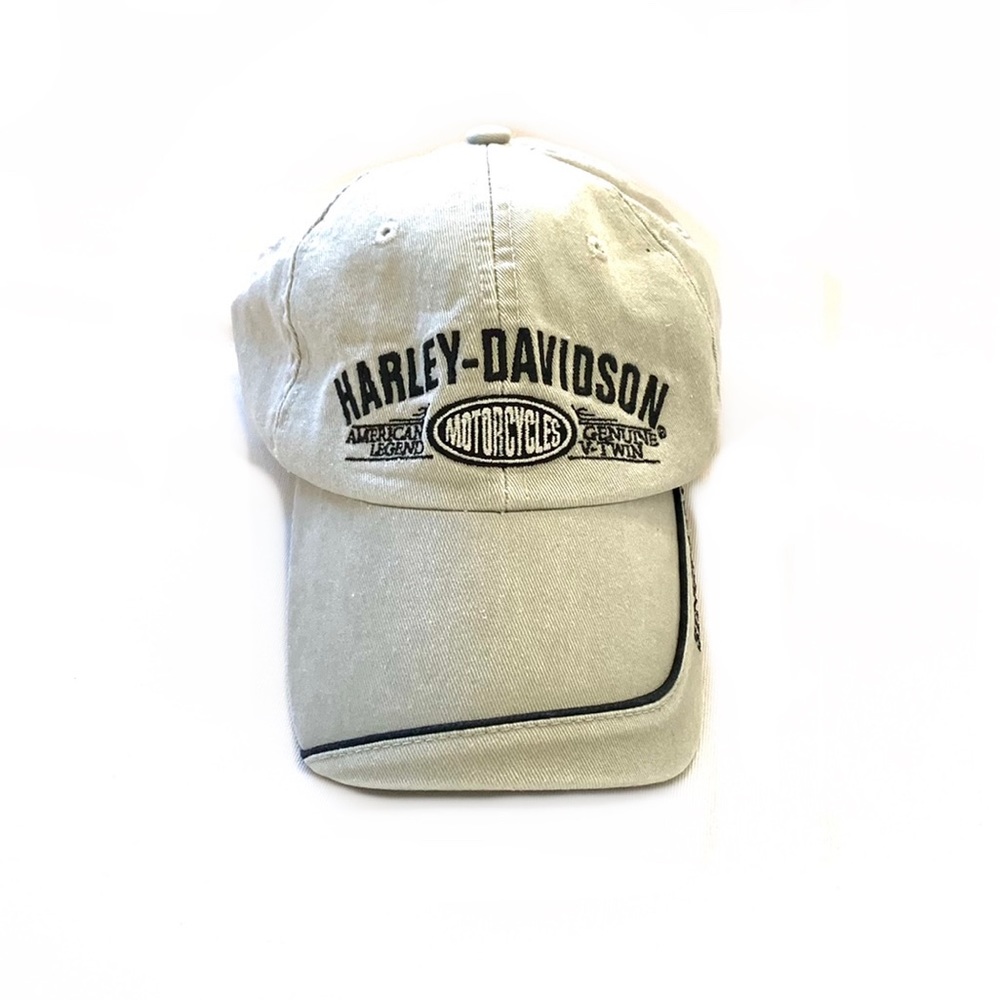 Harley Davidson snap back khaki cotton authentic merch HAT baseball cap